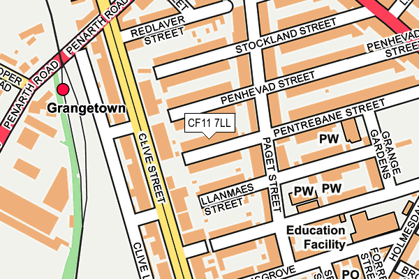 CF11 7LL map - OS OpenMap – Local (Ordnance Survey)