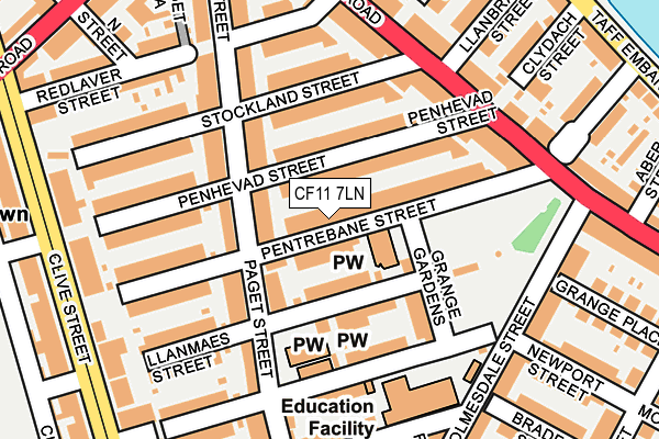 CF11 7LN map - OS OpenMap – Local (Ordnance Survey)