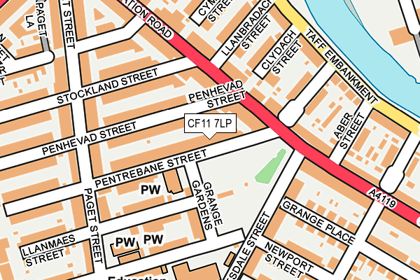 CF11 7LP map - OS OpenMap – Local (Ordnance Survey)