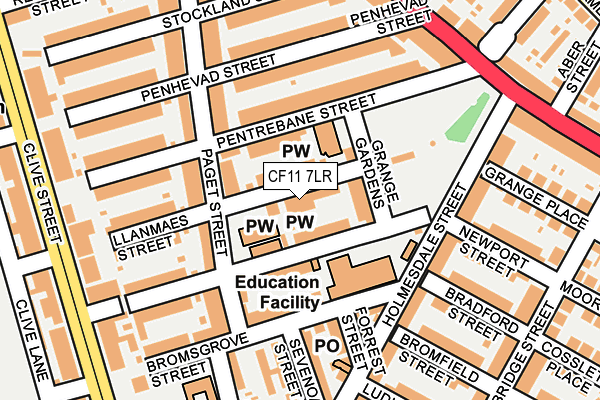 CF11 7LR map - OS OpenMap – Local (Ordnance Survey)