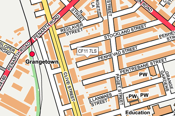 CF11 7LS map - OS OpenMap – Local (Ordnance Survey)