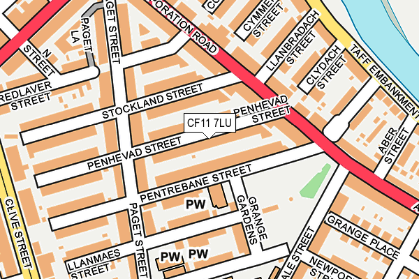 CF11 7LU map - OS OpenMap – Local (Ordnance Survey)