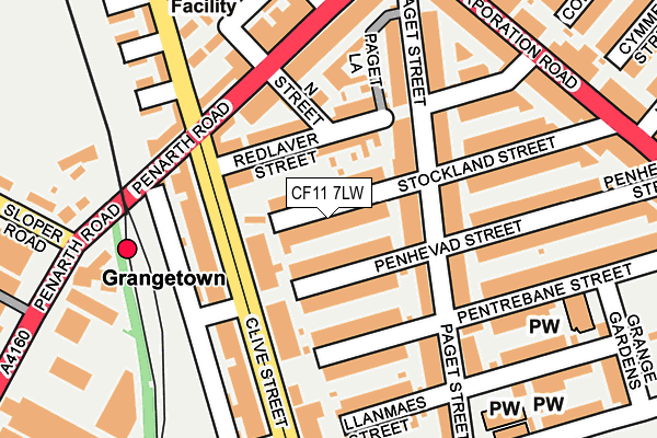 CF11 7LW map - OS OpenMap – Local (Ordnance Survey)