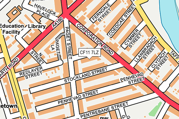 CF11 7LZ map - OS OpenMap – Local (Ordnance Survey)