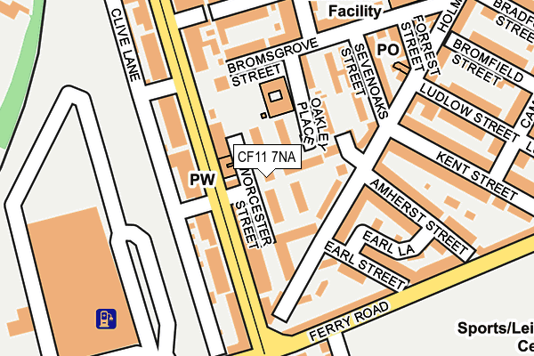 CF11 7NA map - OS OpenMap – Local (Ordnance Survey)