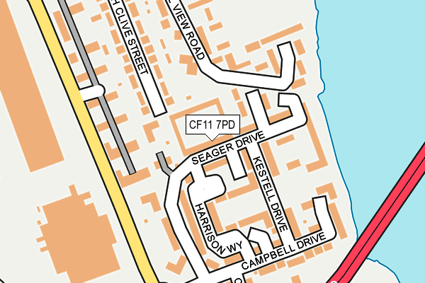 CF11 7PD map - OS OpenMap – Local (Ordnance Survey)