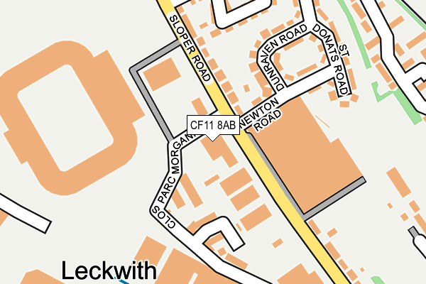 CF11 8AB map - OS OpenMap – Local (Ordnance Survey)