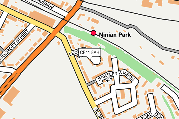 CF11 8AH map - OS OpenMap – Local (Ordnance Survey)