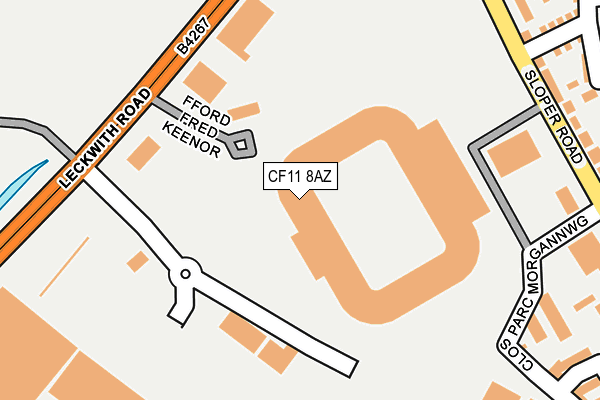 CF11 8AZ map - OS OpenMap – Local (Ordnance Survey)