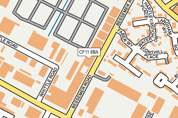 CF11 8BA map - OS OpenMap – Local (Ordnance Survey)