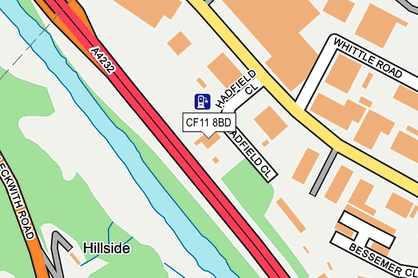 CF11 8BD map - OS OpenMap – Local (Ordnance Survey)
