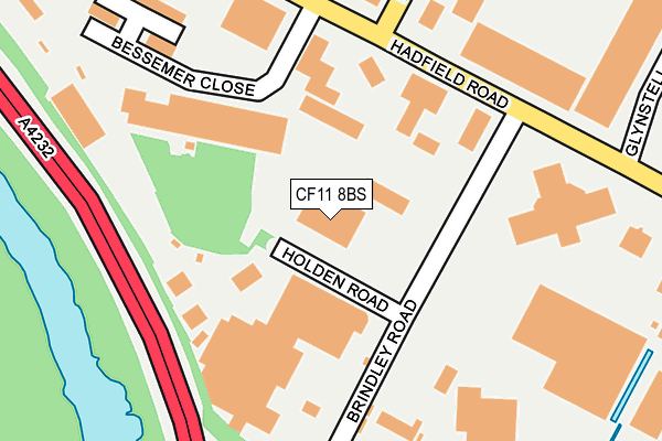 CF11 8BS map - OS OpenMap – Local (Ordnance Survey)