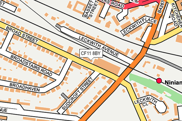 CF11 8BY map - OS OpenMap – Local (Ordnance Survey)