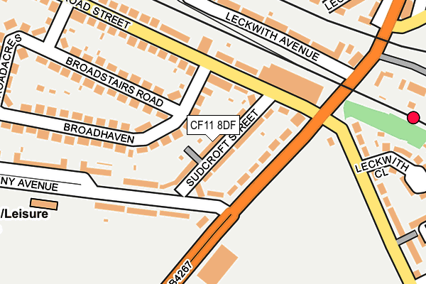 CF11 8DF map - OS OpenMap – Local (Ordnance Survey)