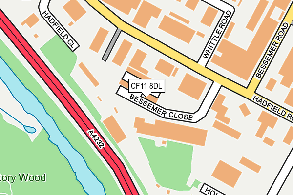 CF11 8DL map - OS OpenMap – Local (Ordnance Survey)