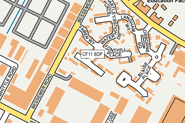 CF11 8DP map - OS OpenMap – Local (Ordnance Survey)