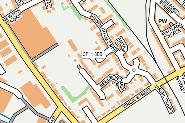 CF11 8EB map - OS OpenMap – Local (Ordnance Survey)