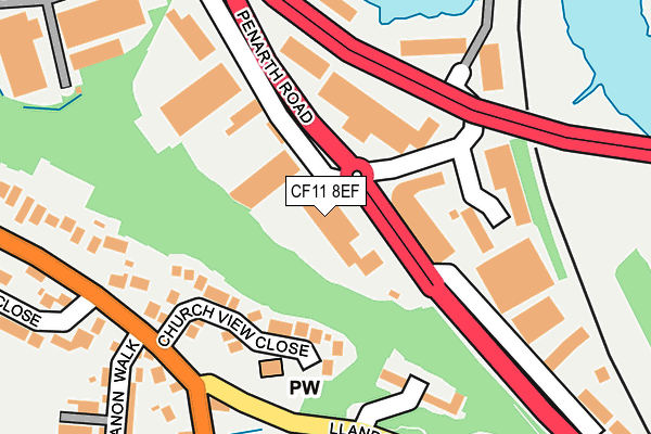 CF11 8EF map - OS OpenMap – Local (Ordnance Survey)