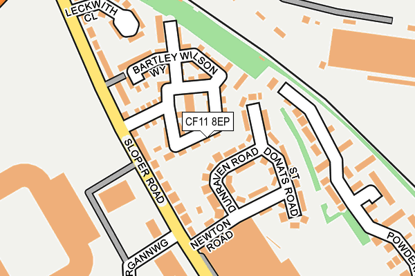 CF11 8EP map - OS OpenMap – Local (Ordnance Survey)