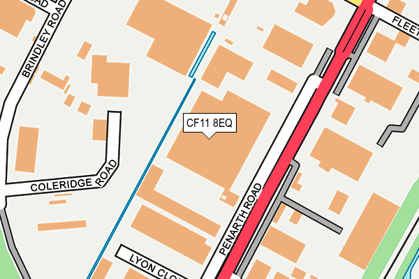 CF11 8EQ map - OS OpenMap – Local (Ordnance Survey)