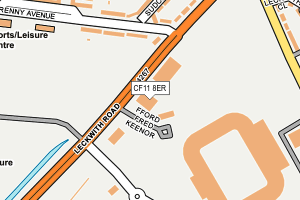 CF11 8ER map - OS OpenMap – Local (Ordnance Survey)