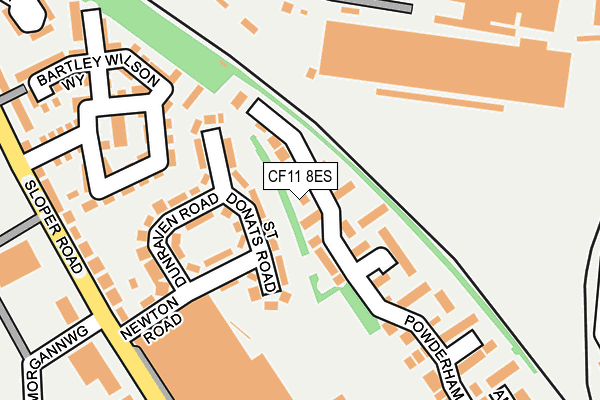 CF11 8ES map - OS OpenMap – Local (Ordnance Survey)