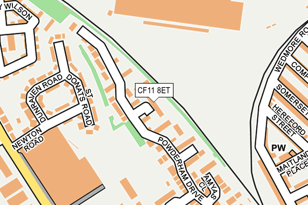 CF11 8ET map - OS OpenMap – Local (Ordnance Survey)