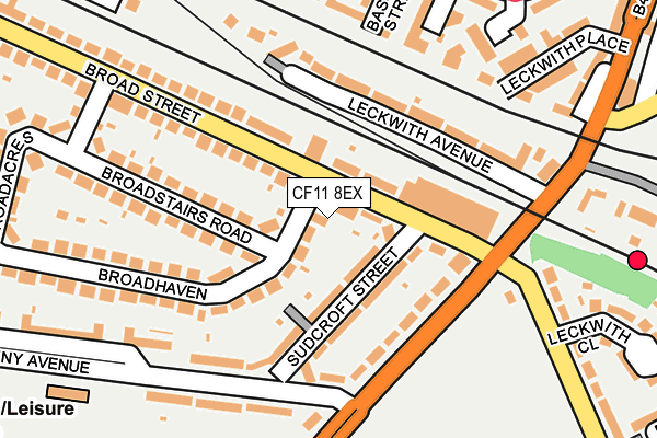 CF11 8EX map - OS OpenMap – Local (Ordnance Survey)