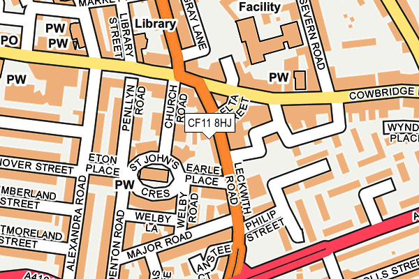 CF11 8HJ map - OS OpenMap – Local (Ordnance Survey)