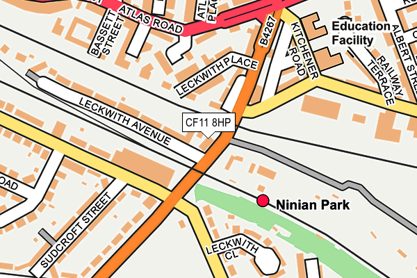 CF11 8HP map - OS OpenMap – Local (Ordnance Survey)