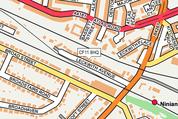CF11 8HQ map - OS OpenMap – Local (Ordnance Survey)