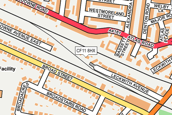 CF11 8HX map - OS OpenMap – Local (Ordnance Survey)