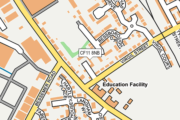 CF11 8NB map - OS OpenMap – Local (Ordnance Survey)