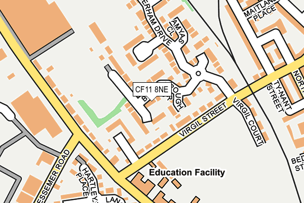 CF11 8NE map - OS OpenMap – Local (Ordnance Survey)