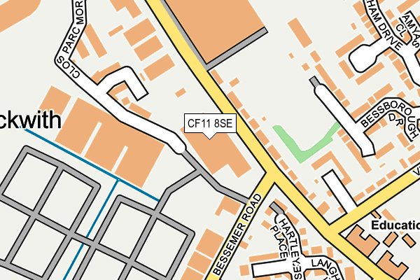 CF11 8SE map - OS OpenMap – Local (Ordnance Survey)