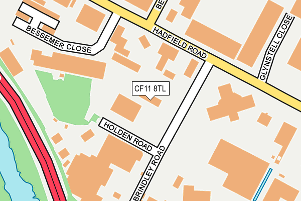 CF11 8TL map - OS OpenMap – Local (Ordnance Survey)
