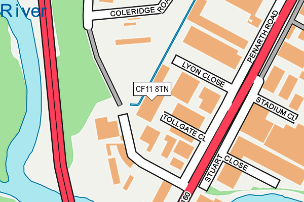 CF11 8TN map - OS OpenMap – Local (Ordnance Survey)