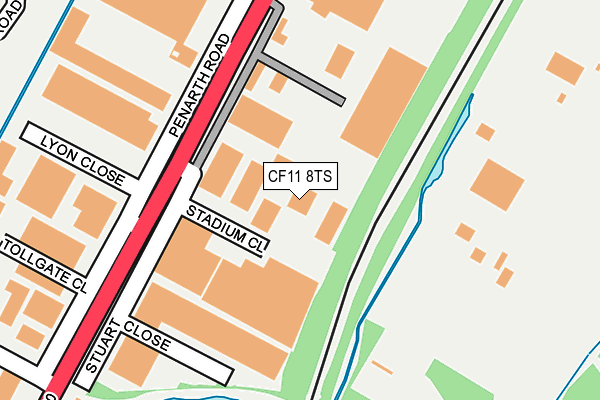 CF11 8TS map - OS OpenMap – Local (Ordnance Survey)