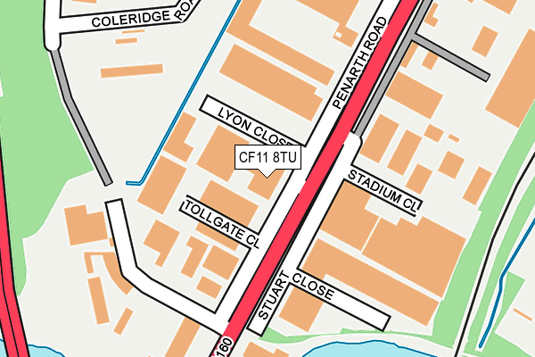 CF11 8TU map - OS OpenMap – Local (Ordnance Survey)