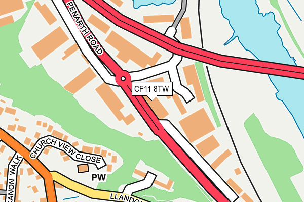 Map of CARS OF PENARTH ROAD LIMITED at local scale