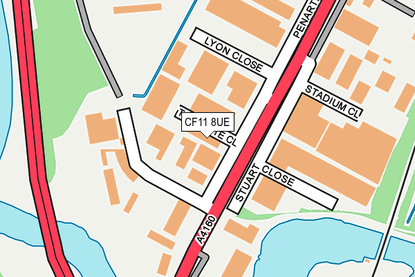 CF11 8UE map - OS OpenMap – Local (Ordnance Survey)