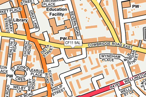 CF11 9AL map - OS OpenMap – Local (Ordnance Survey)