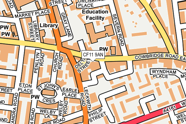 CF11 9AN map - OS OpenMap – Local (Ordnance Survey)