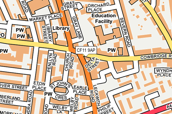 CF11 9AP map - OS OpenMap – Local (Ordnance Survey)