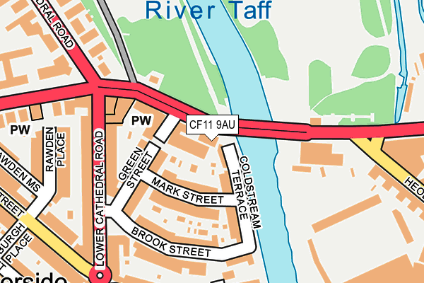 CF11 9AU map - OS OpenMap – Local (Ordnance Survey)