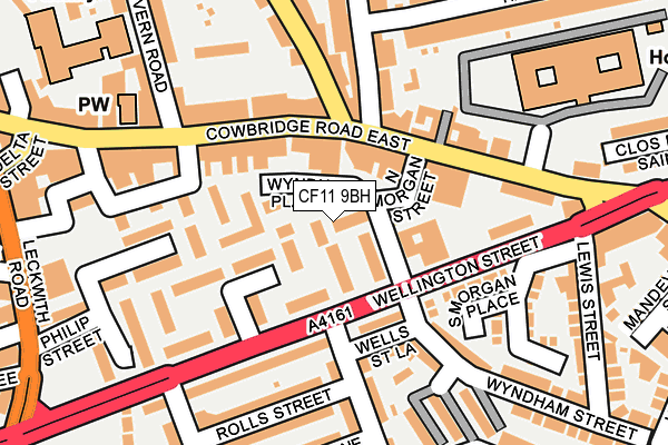 CF11 9BH map - OS OpenMap – Local (Ordnance Survey)