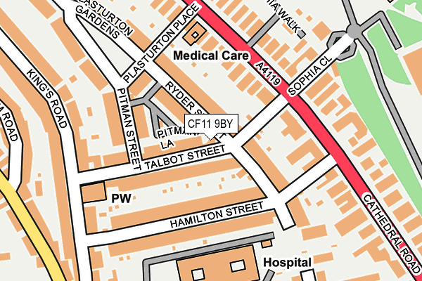 CF11 9BY map - OS OpenMap – Local (Ordnance Survey)