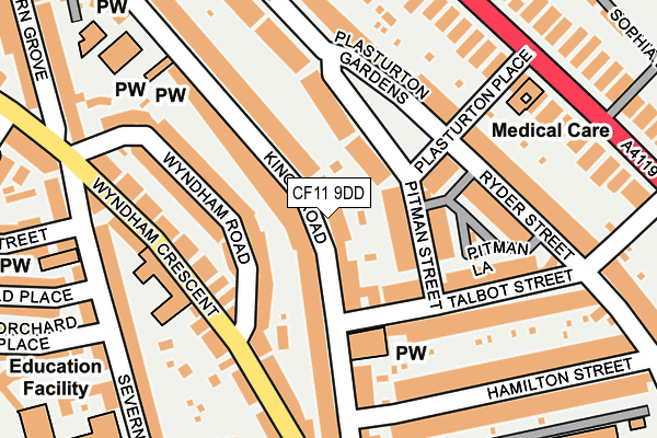 CF11 9DD map - OS OpenMap – Local (Ordnance Survey)