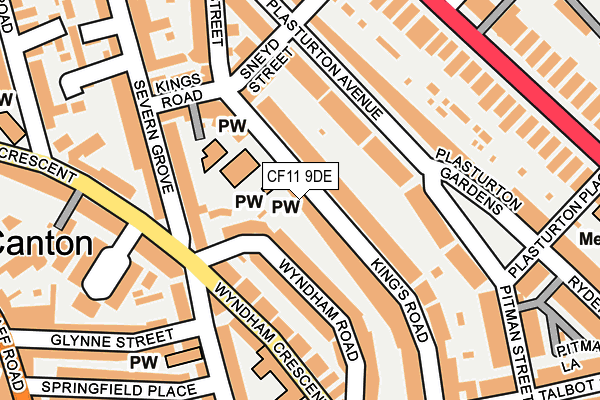 CF11 9DE map - OS OpenMap – Local (Ordnance Survey)