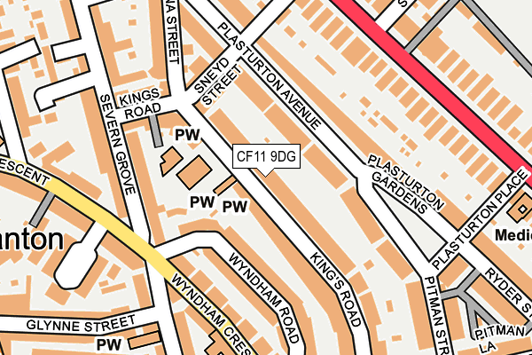 CF11 9DG map - OS OpenMap – Local (Ordnance Survey)